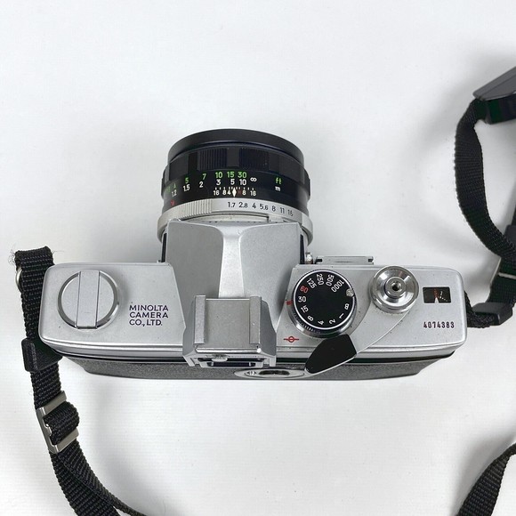 Minolta SR-1s Silver SLR 35mm Camera Bundle w/ Rokkor PF f/1.7 55mm Lens + More! - Picture 8 of 16